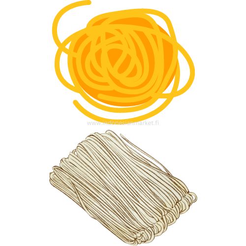 Rice and wheat noodles